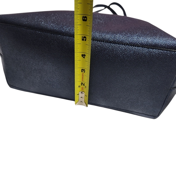 Coach #F16224 Midnight Blue Leather Tote - Picture 7 of 15